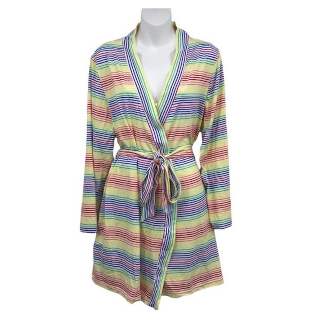 Last call - everything must go. 
Lands End Rainbow Cotton Blend Robe S-M